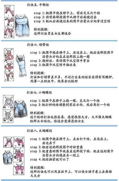 男士（女士）围巾的系法图解