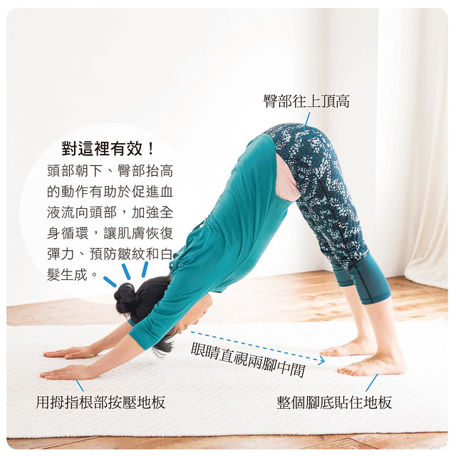 下犬式瑜珈:舒缓眼睛疲劳