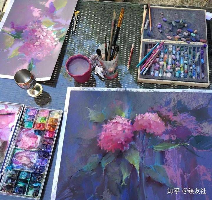 绚丽色粉画上色技法和步骤,画渣也可以逆袭大神