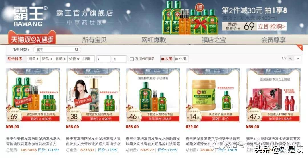 产品结构分析(9个个护品牌)