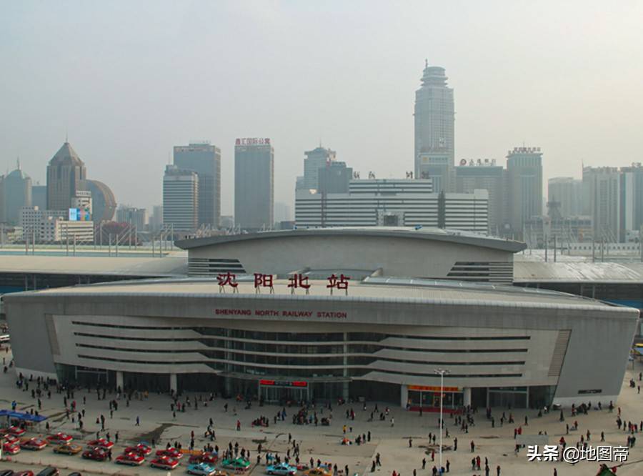 航拍沈阳北站,曾是我国最大的铁路客运站