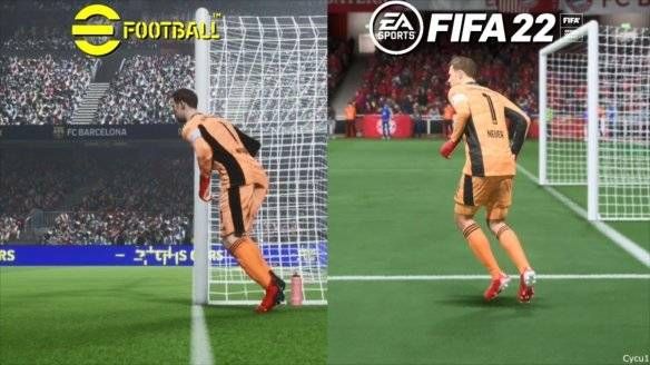 PS5平台《实况2022》vs《FIFA 22》:实机游玩视效