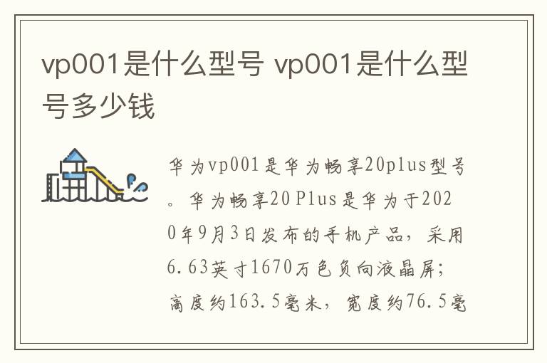 vp001是什么型号 vp001是什么型号多少钱